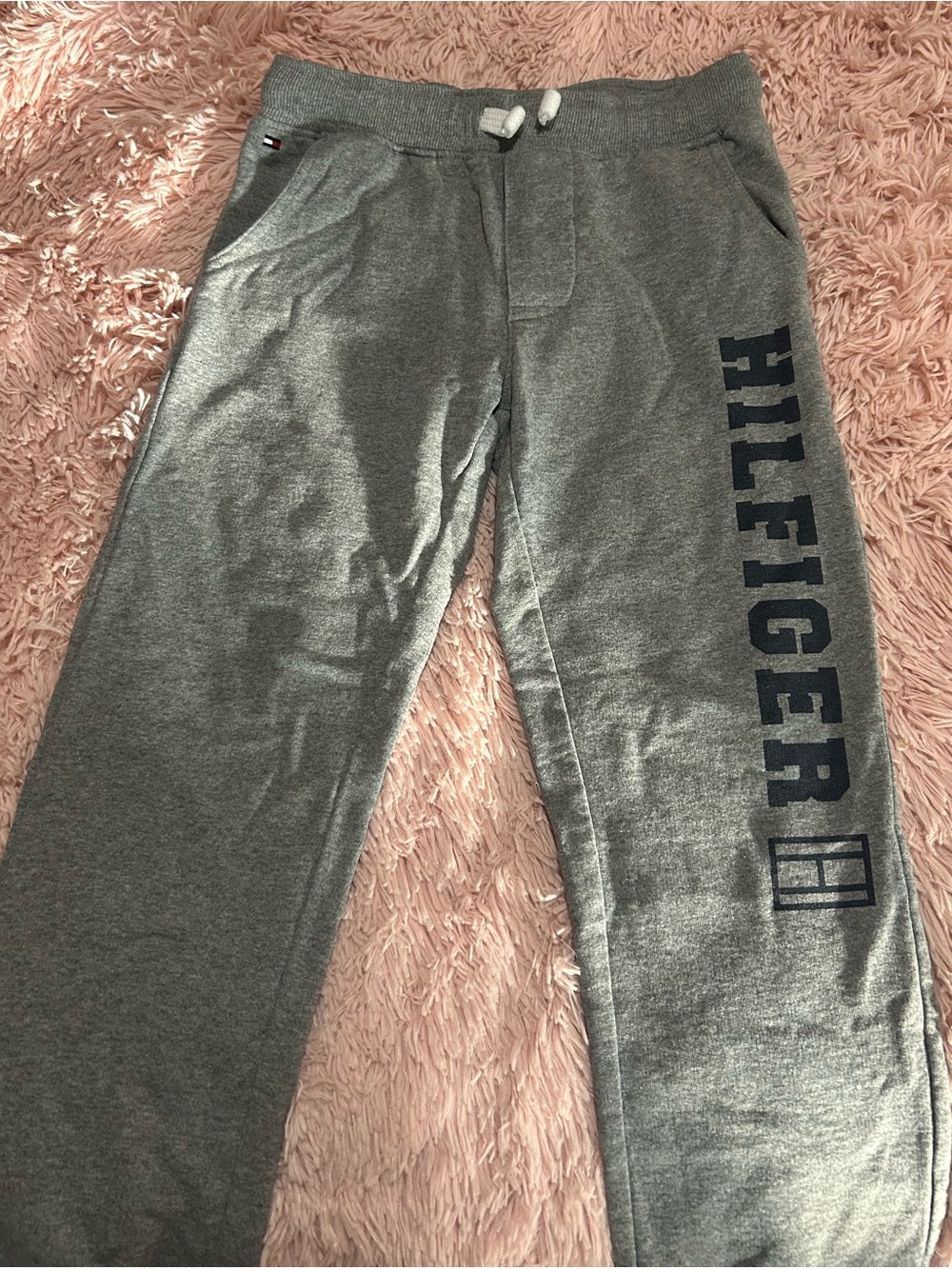 Tommy Hilfiger Kids Gray Logo Sweatpants size 7.